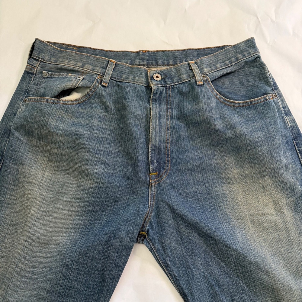 RL Polo‎ Jeans VTG Mens 38x32 Ashmore Original Straight Blue Denim Pants Whisker